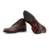 Chukka boot in donkerbruin cordovan en half leren zool.