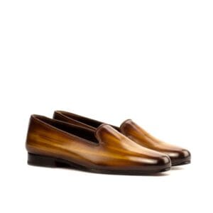 Cognac patina dames slippers