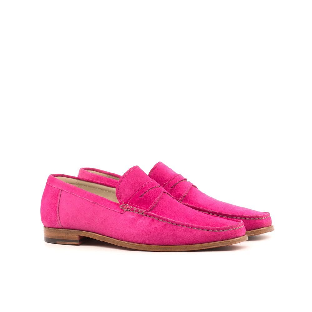 mocassin in rose suede