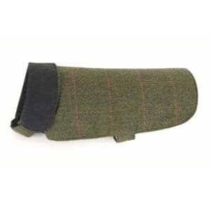 Kinross tweed hondenjas in mos groen