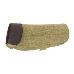 Kinross tweed hondenjas van de zijkant gezien