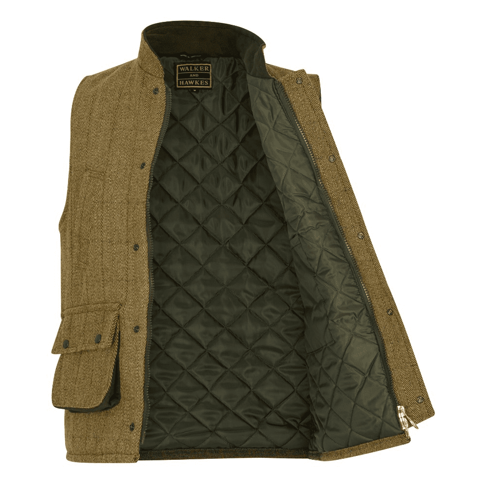 Tweed waistcoat voor heren binnenkant
