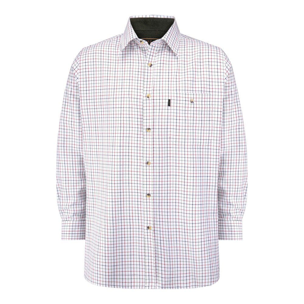 Uitgehangen tattersall shirt in blauw