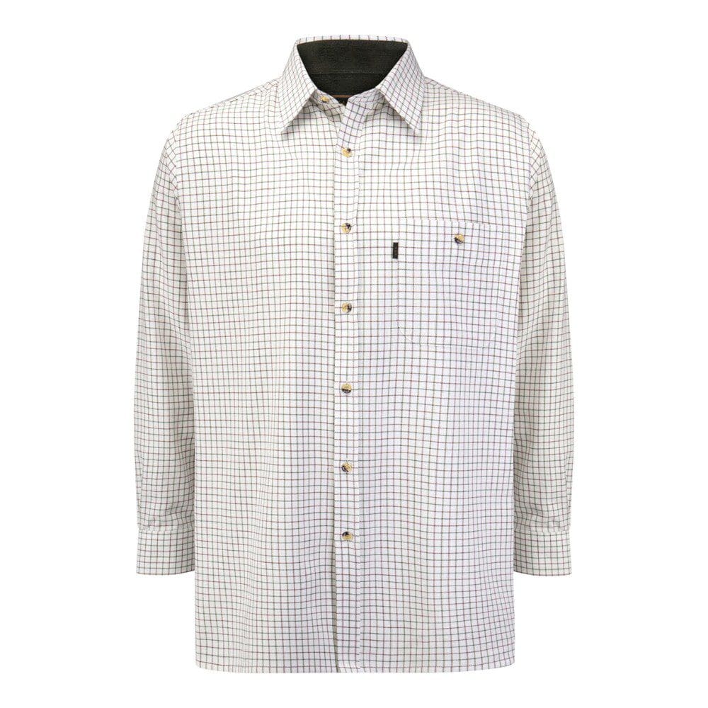 uitgehangen tattersall country shirt groen