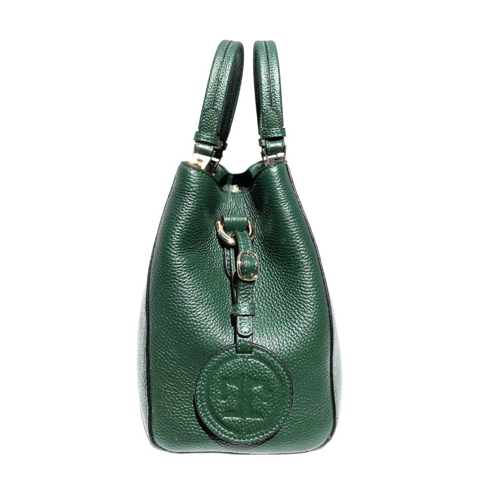 Zijaanzicht van de groene Sedgefield Legacy handtas