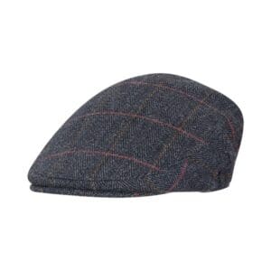 blauwe tweed flatcap