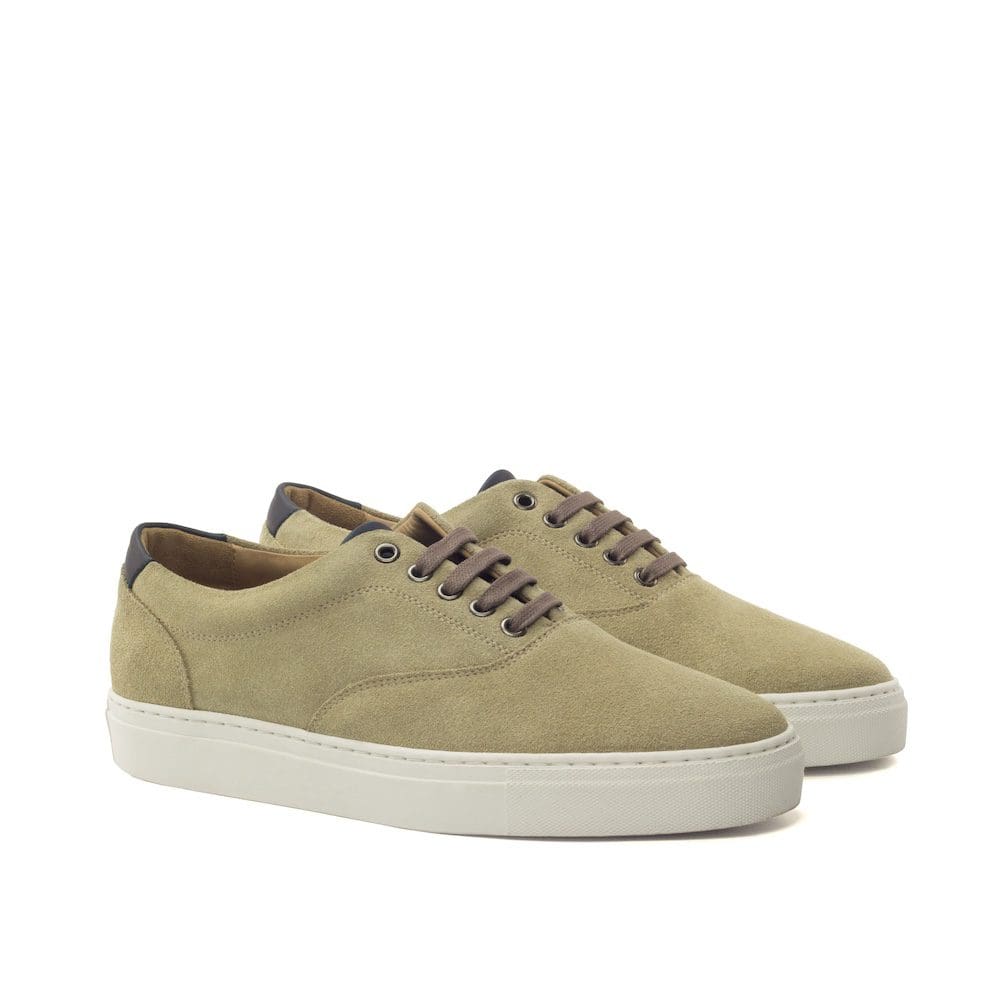 Zandkleurig suede top sider sneaker