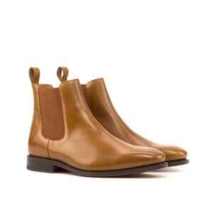 Cognac leren chelsea boots