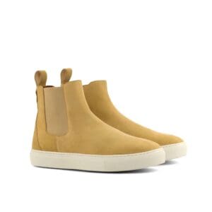 Zandkleurig suede Chelsea sneaker boots