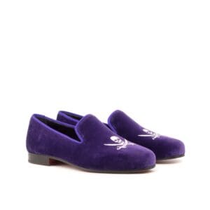 Purple velvet slipper