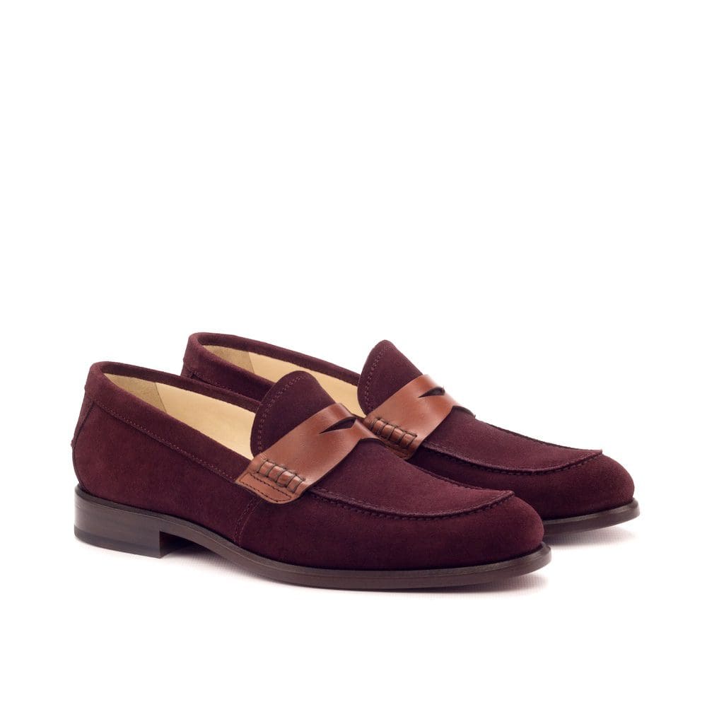 Donkerbruin suede loafers